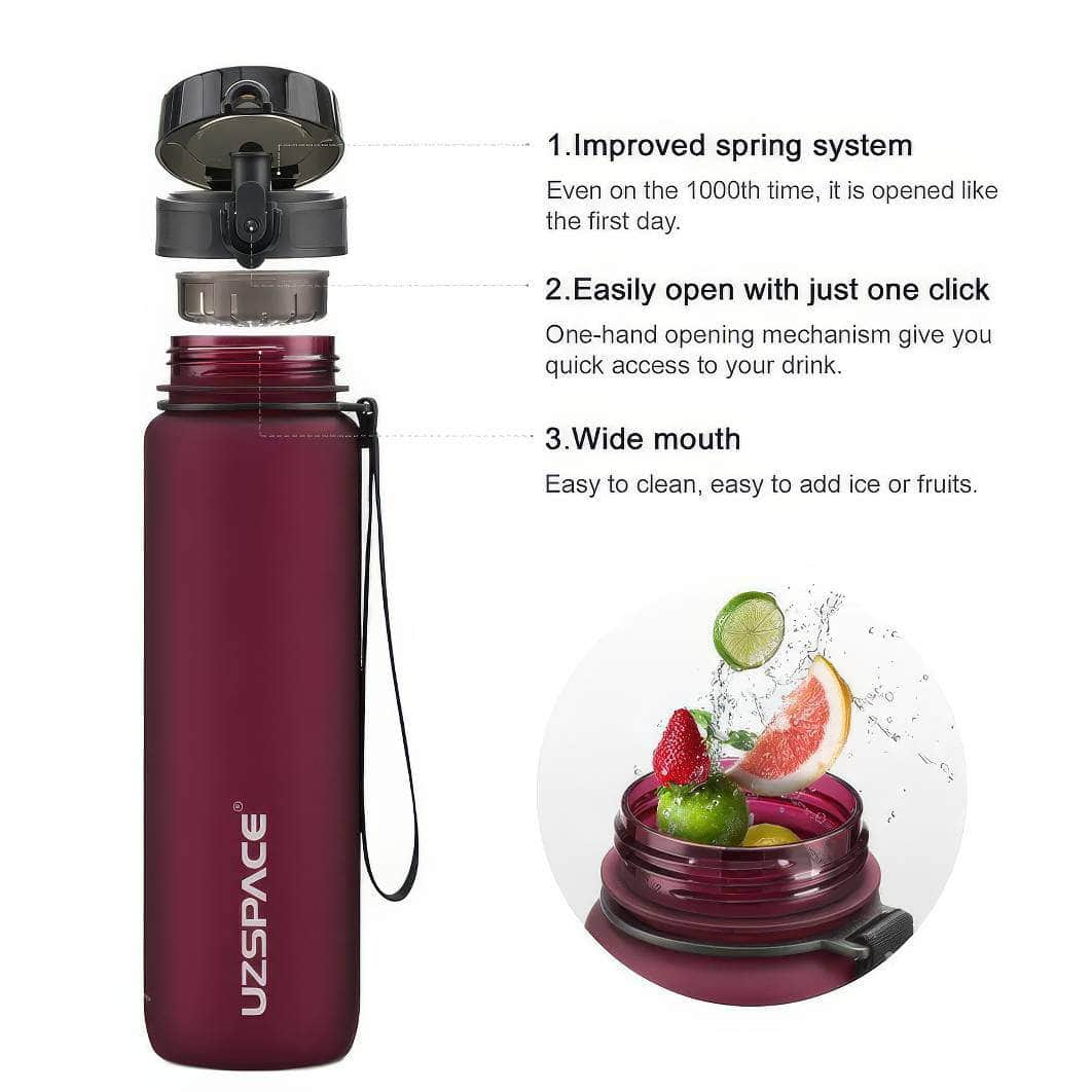 New Leak-proof Sports Water Bottle - BPA Free, Portable, Shaker Design, Available in 500ml, 800ml, and 1000ml, Ideal for Gym, Sports, and Travel