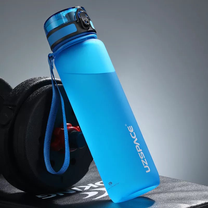 New Leak-proof Sports Water Bottle - BPA Free, Portable, Shaker Design, Available in 500ml, 800ml, and 1000ml, Ideal for Gym, Sports, and Travel Blue / 0.35L