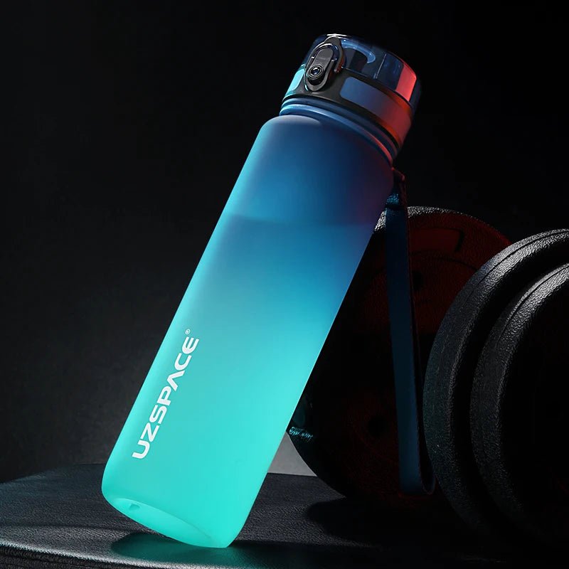 New Leak-proof Sports Water Bottle - BPA Free, Portable, Shaker Design, Available in 500ml, 800ml, and 1000ml, Ideal for Gym, Sports, and Travel Blue and Green / 0.35L