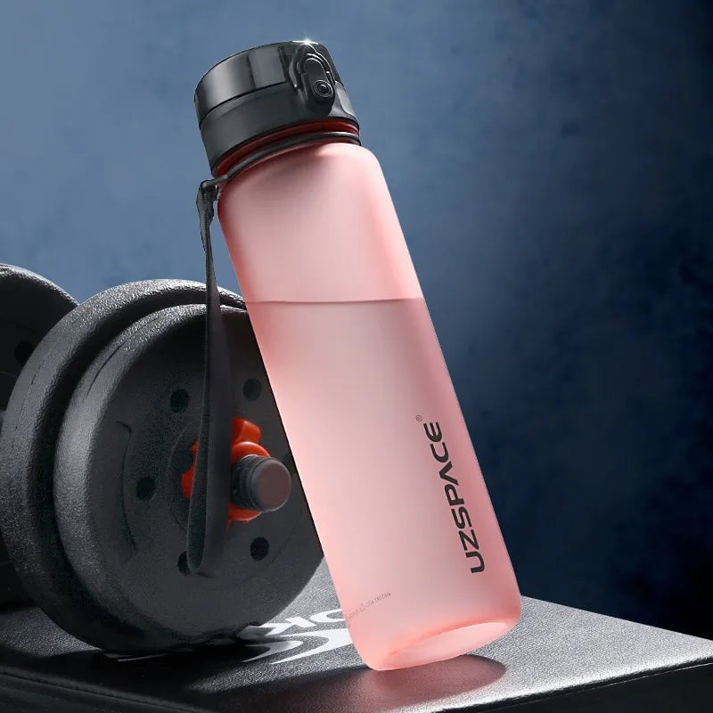 New Leak-proof Sports Water Bottle - BPA Free, Portable, Shaker Design, Available in 500ml, 800ml, and 1000ml, Ideal for Gym, Sports, and Travel Glow pink / 0.35L