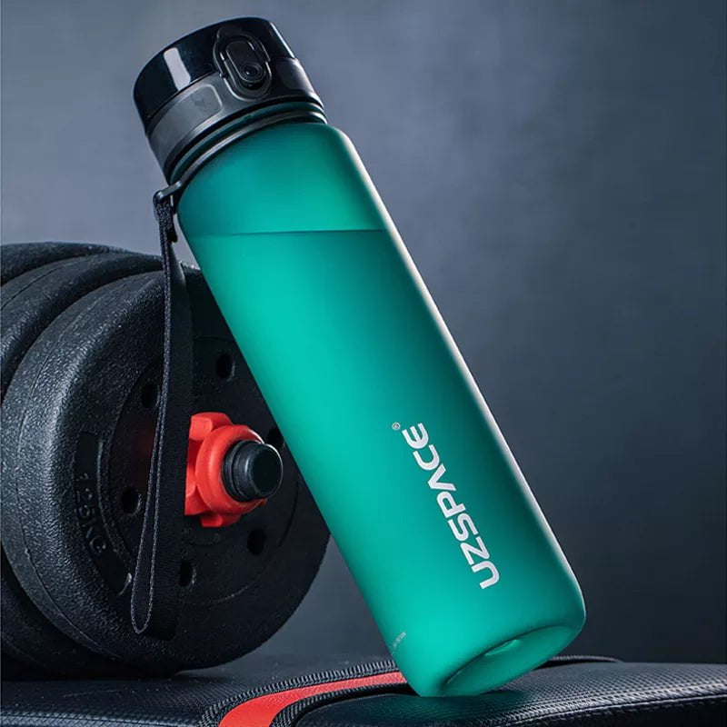 New Leak-proof Sports Water Bottle - BPA Free, Portable, Shaker Design, Available in 500ml, 800ml, and 1000ml, Ideal for Gym, Sports, and Travel jade-green / 0.35L