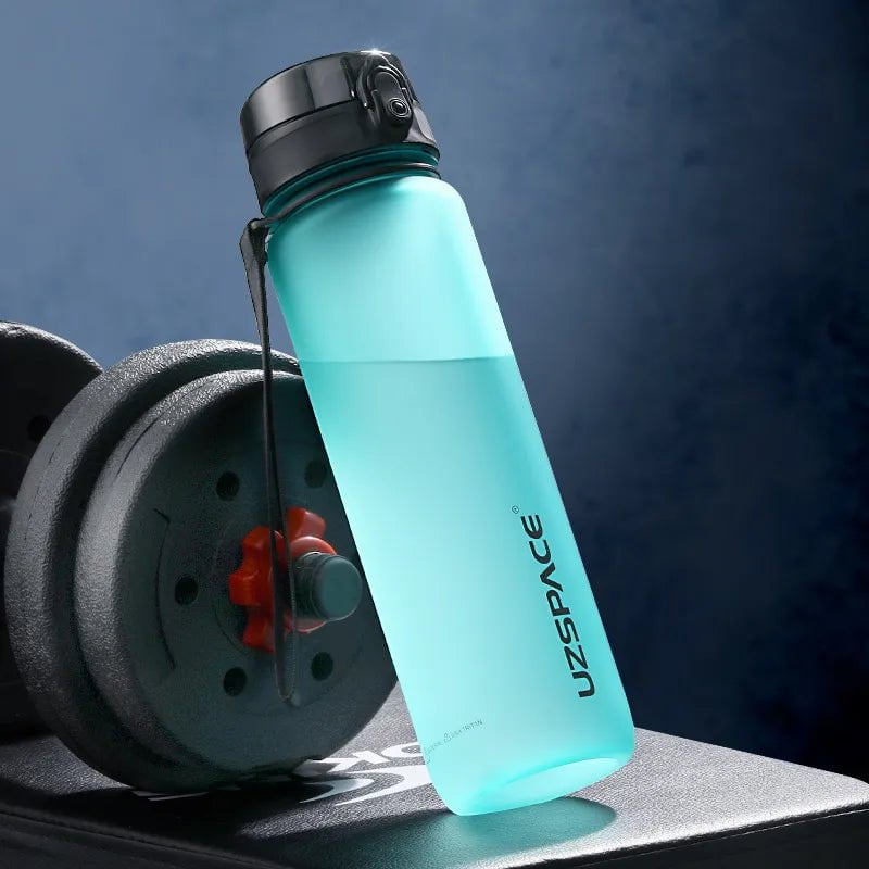 New Leak-proof Sports Water Bottle - BPA Free, Portable, Shaker Design, Available in 500ml, 800ml, and 1000ml, Ideal for Gym, Sports, and Travel Spindrift Blue / 0.35L