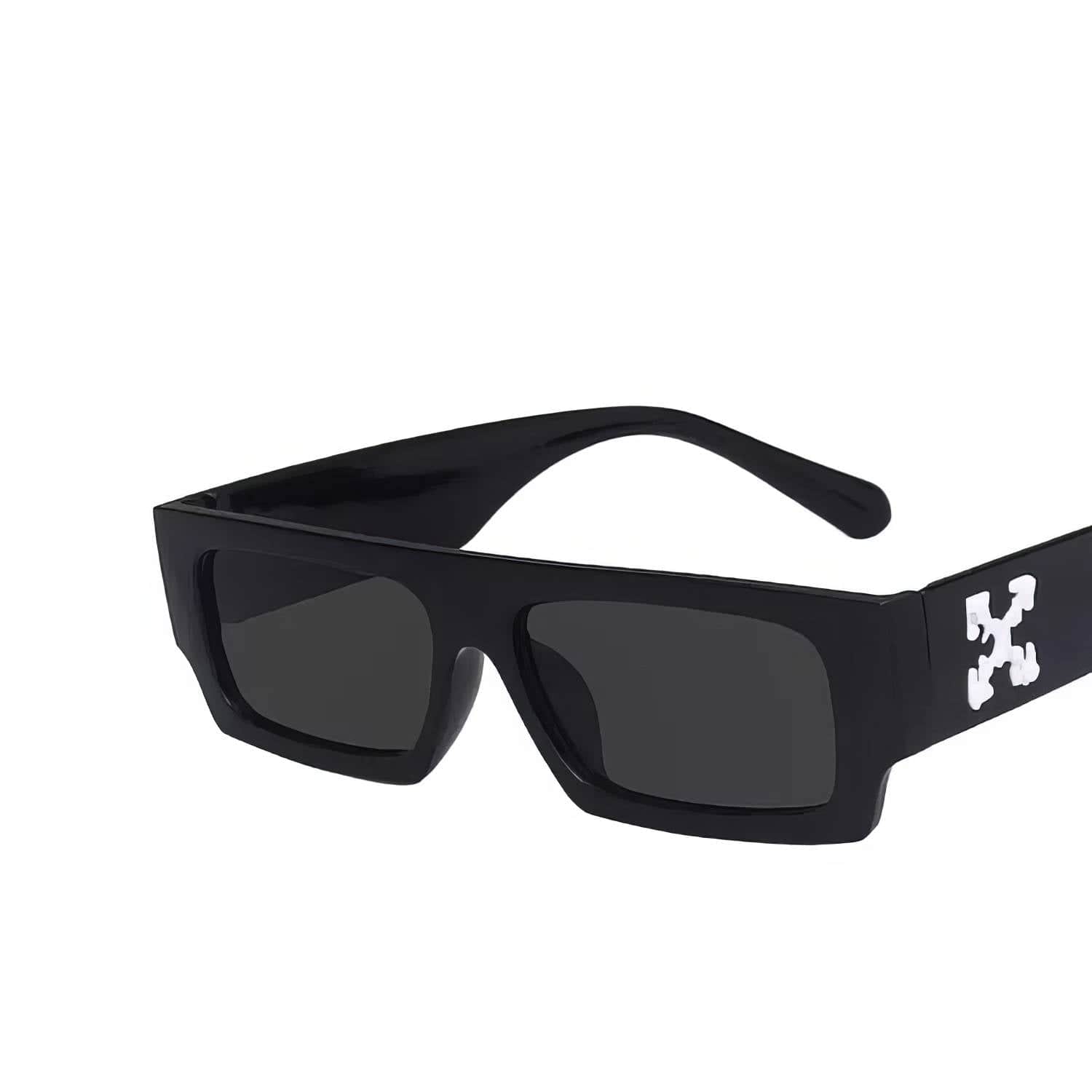 New Luxury Brand Rectangle Sunglasses Black / Resin