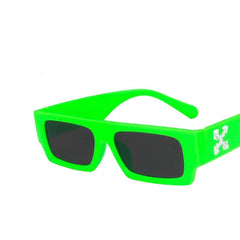 New Luxury Brand Rectangle Sunglasses Lime / Resin
