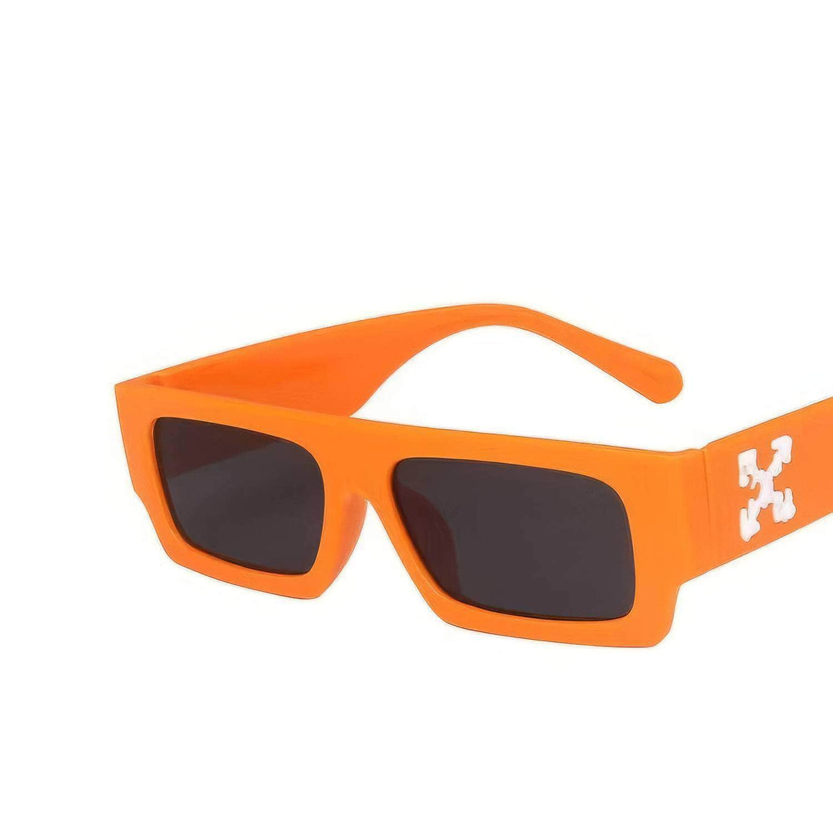 New Luxury Brand Rectangle Sunglasses Orange / Resin