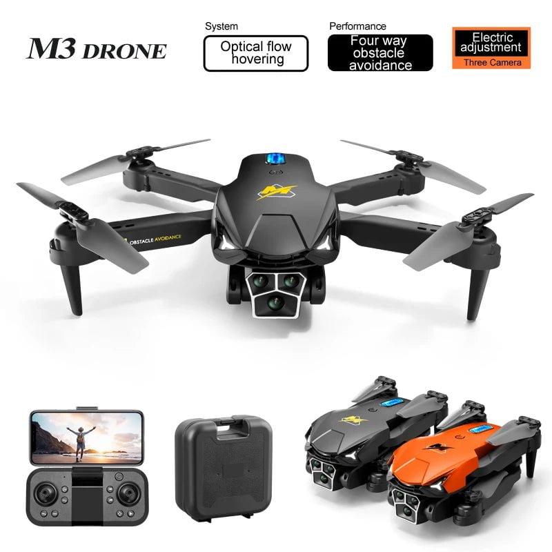 New M3 Mini 4K Three-Camera Drone - Obstacle Avoidance - Aerial Photography