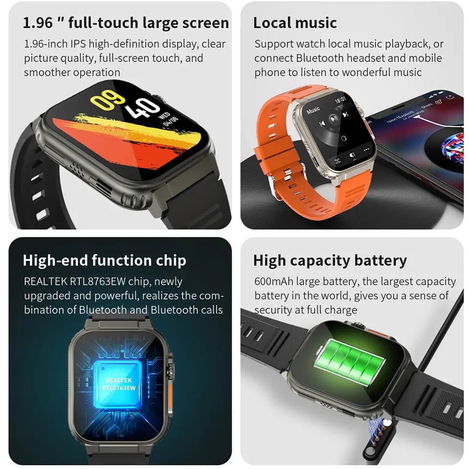 New Men's Smart Watch: 1.39 Inch Full Touch Fitness Tracker