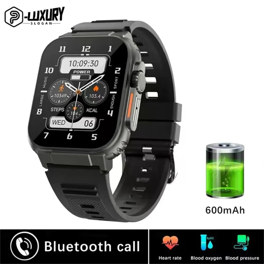 New Men's Smart Watch: 1.39 Inch Full Touch Fitness Tracker Black