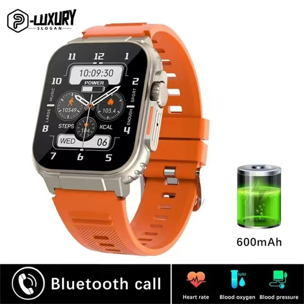 New Men's Smart Watch: 1.39 Inch Full Touch Fitness Tracker Golden