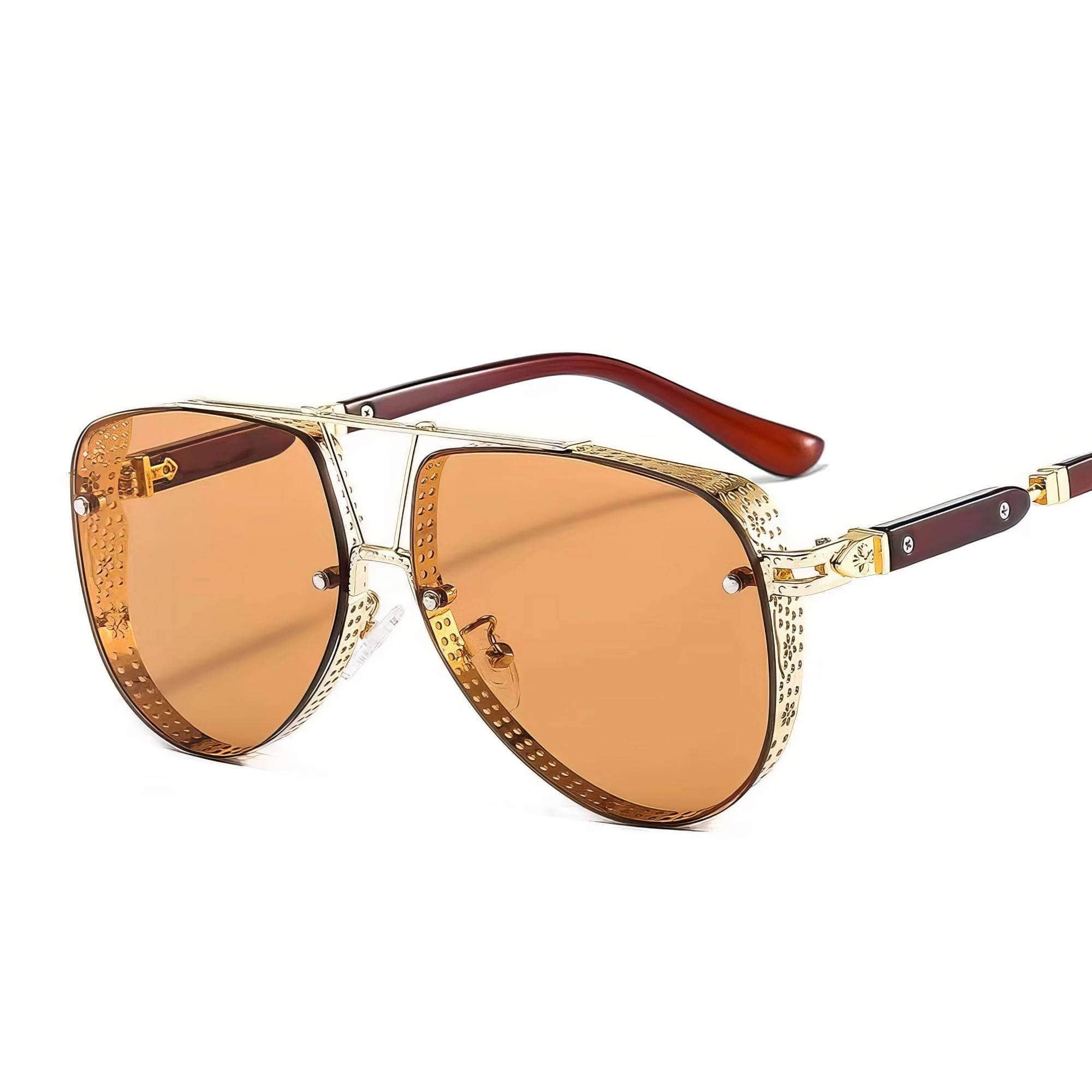 New Pattern Oval Sunglasses Sandy Brown / Resin