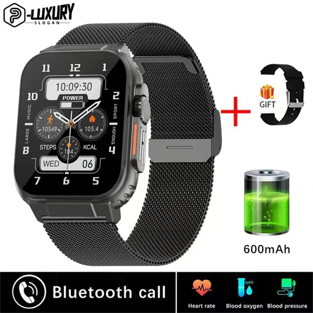 New Smart Watch for Men: 1.39 Inch Full Touch Bracelet, Fitness Tracker, Sports Watches, Bluetooth Call - Smart Clock Men Smartwatch Black mesh belt