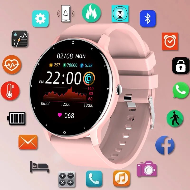 New Smart Watch for Men and Women: Heart Rate Monitor, Sleep Health Monitor, Fitness Tracker, IP67 Waterproof - For Android & iOS