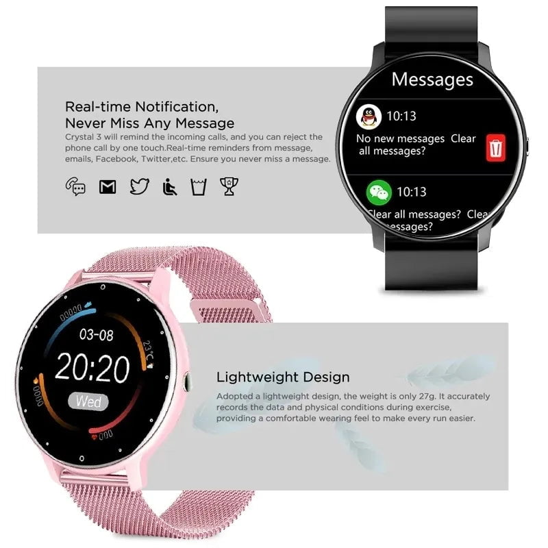 New Smart Watch: Heart Rate & Sleep Monitor, Fitness Tracker, IP67 Waterproof