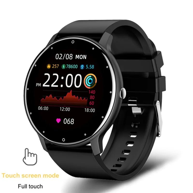 New Smart Watch: Heart Rate & Sleep Monitor, Fitness Tracker, IP67 Waterproof Black