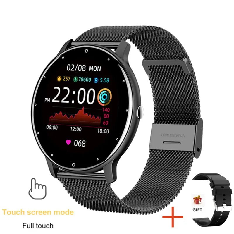 New Smart Watch: Heart Rate & Sleep Monitor, Fitness Tracker, IP67 Waterproof Black net