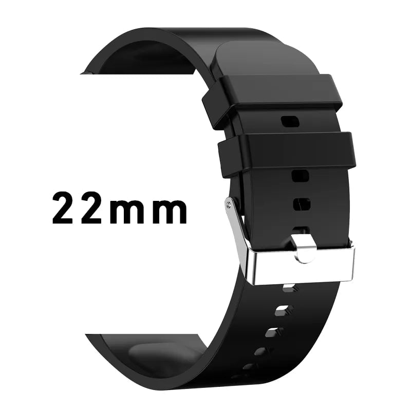 New Smart Watch: Heart Rate & Sleep Monitor, Fitness Tracker, IP67 Waterproof Black silicone tape