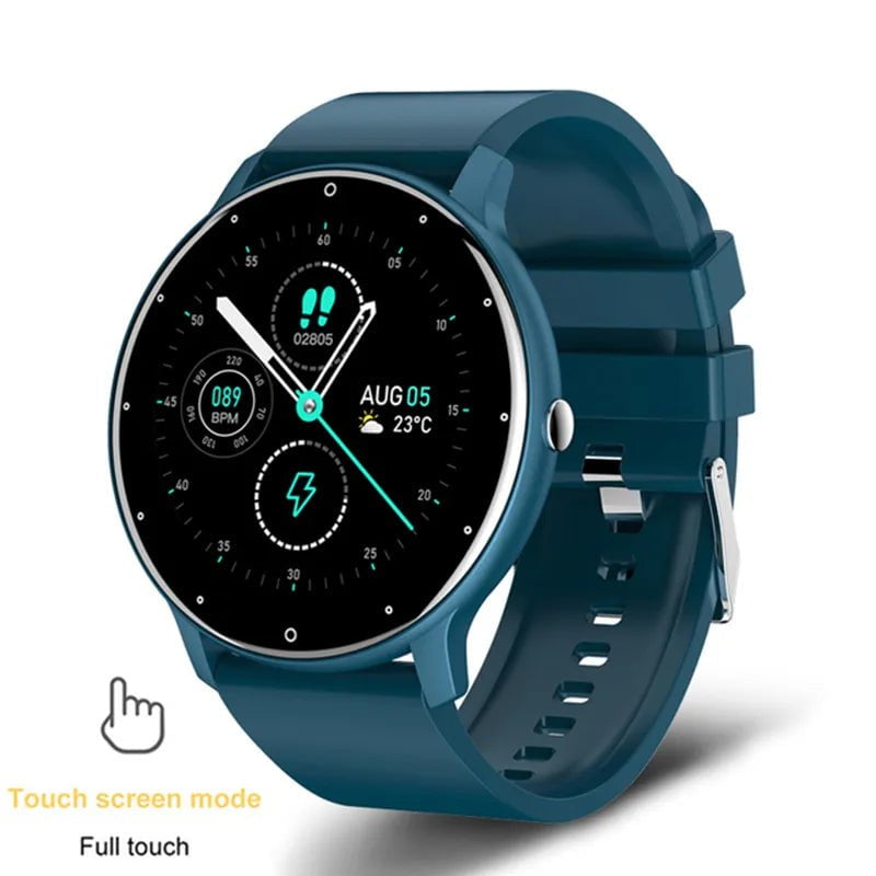 New Smart Watch: Heart Rate & Sleep Monitor, Fitness Tracker, IP67 Waterproof Blue