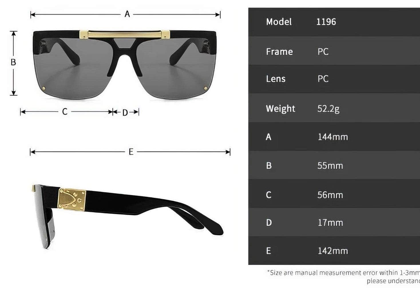 New Square Frame Sunglasses