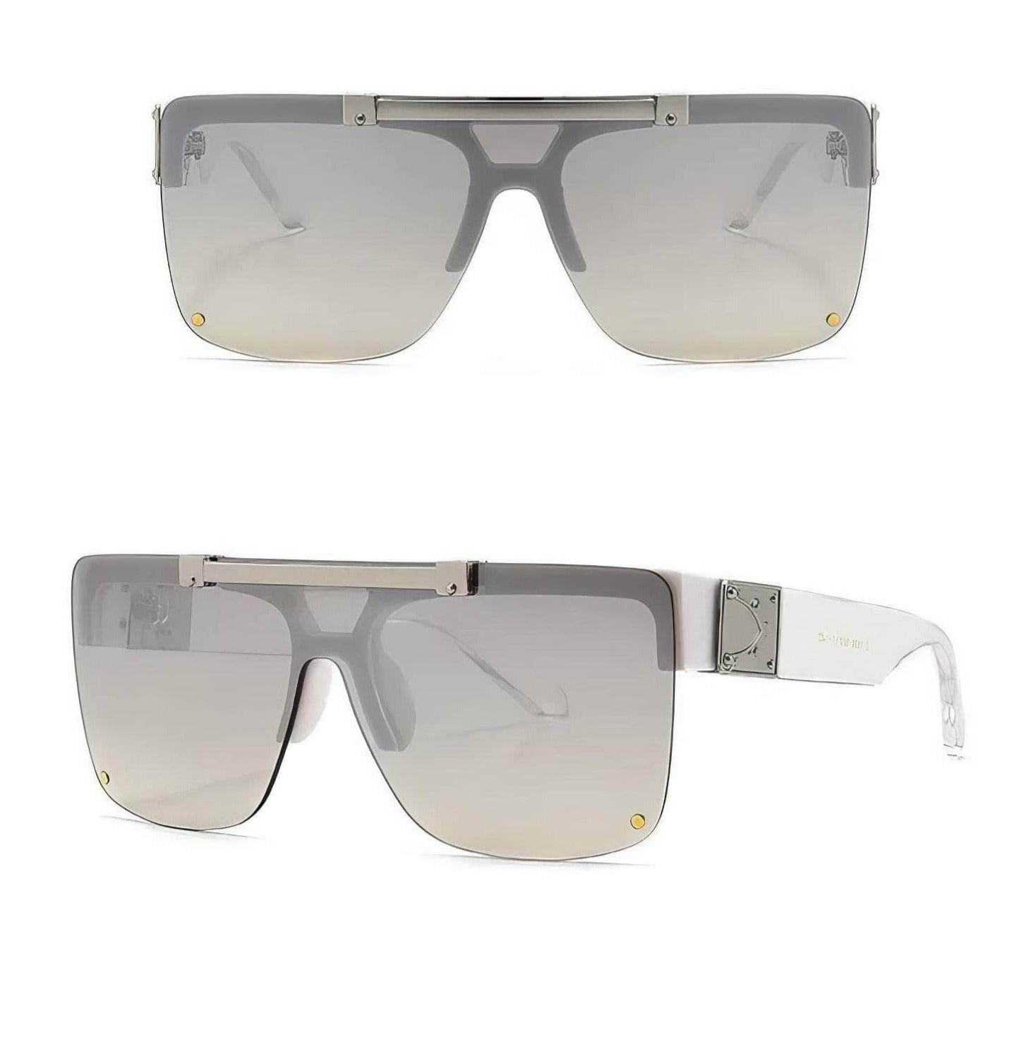 New Square Frame Sunglasses Silver/Silver / Resin