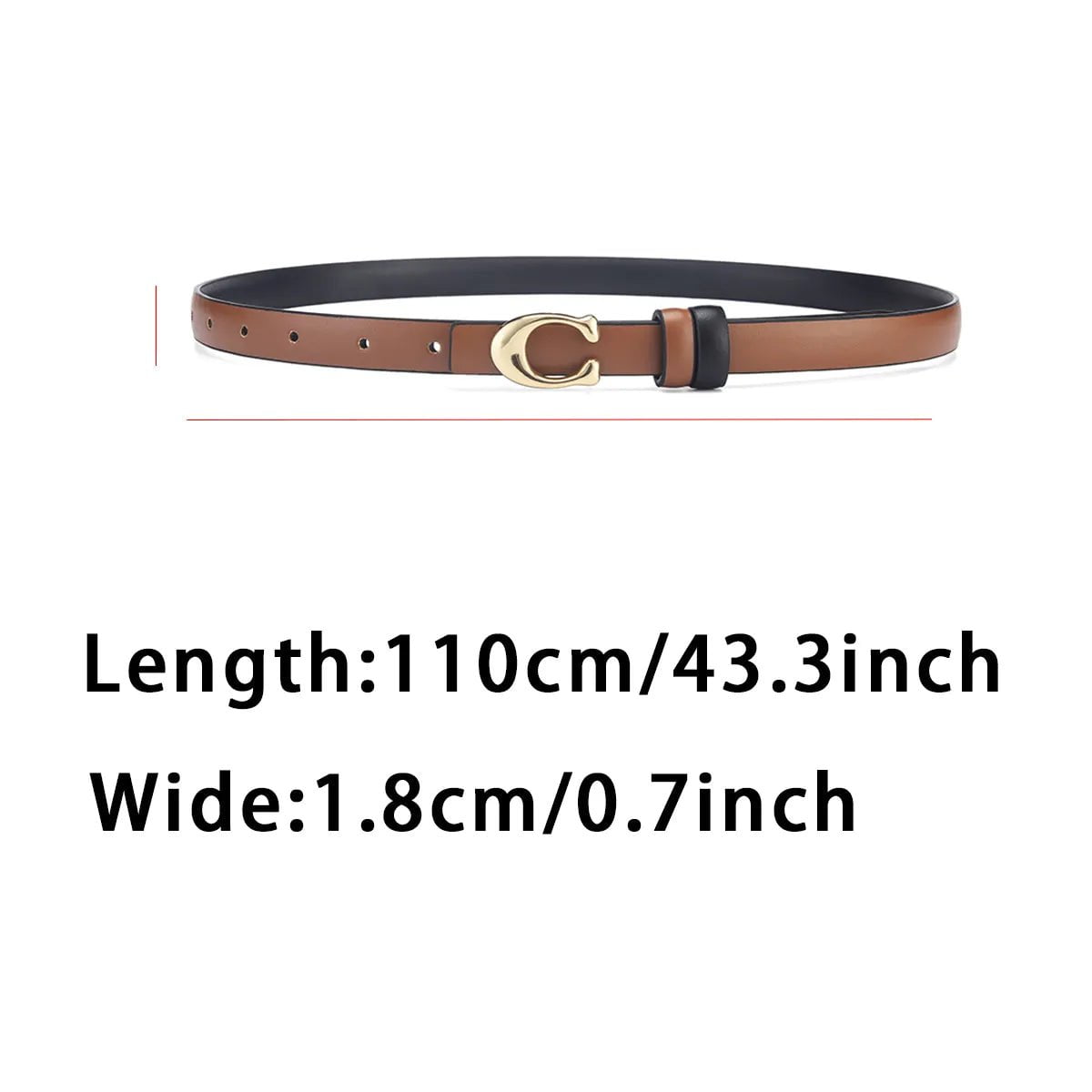 New Women's Fashion C-shaped Buckle Thin Belt - Detachable Double-Sided Denim, Ideal Gift for Mothers and Girlfriends