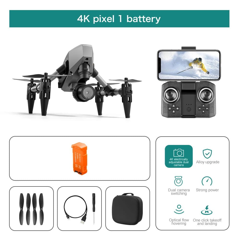 New XD1 8K HD Camera WiFi FPV Drone - Alloy Architecture Quadcopter Dual 4K Cameras