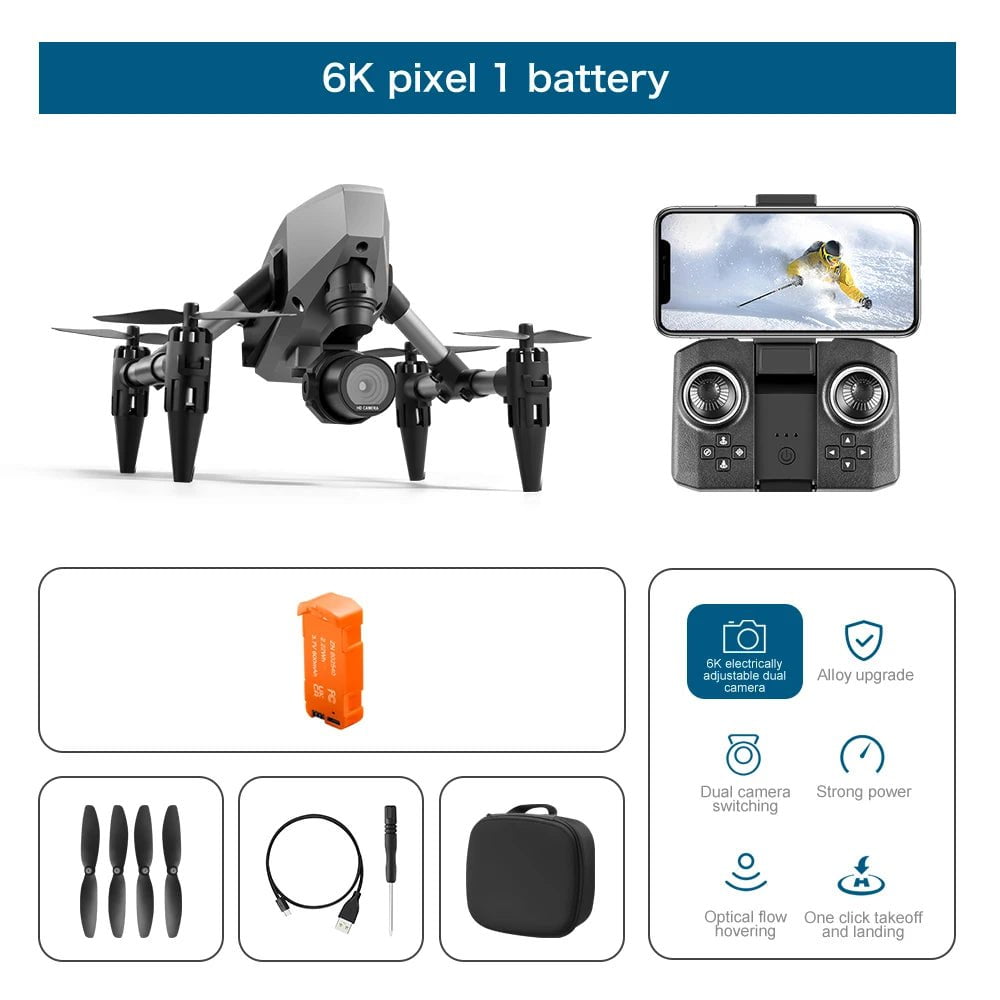 New XD1 8K HD Camera WiFi FPV Drone - Alloy Architecture Quadcopter Dual 6K Cameras