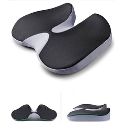 Non-Slip Orthopedic Memory Foam Cushion for Tailbone and Sciatica Relief - Prostate Cushion for Comfort in Chair and Car Seat