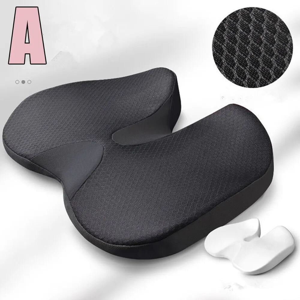 Non-Slip Orthopedic Memory Foam Cushion for Tailbone and Sciatica Relief - Prostate Cushion for Comfort in Chair and Car Seat 45x35x5cm / A