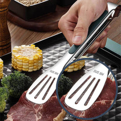 Non-Slip Stainless Steel Food Tongs - Multipurpose Buffet Clamp for Barbecue Grill, Cooking, and Kitchen Accessories