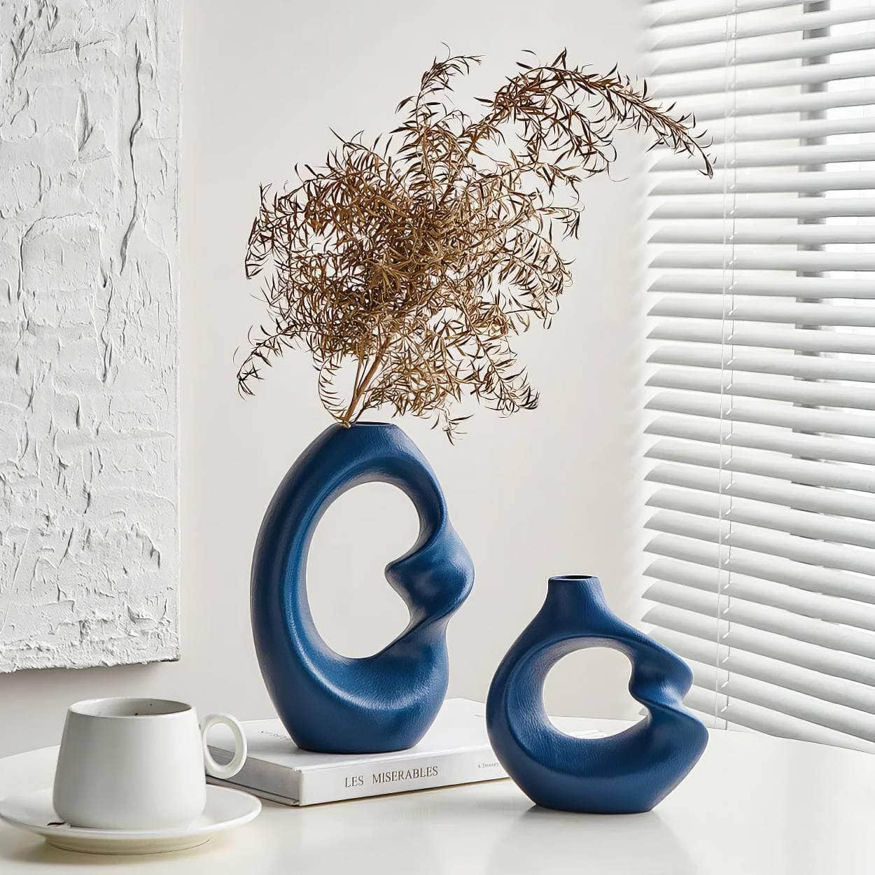 Nordic Ceramic Vase: Wedding Flower Decoration, Modern Living Room Decor, Dried Flowers