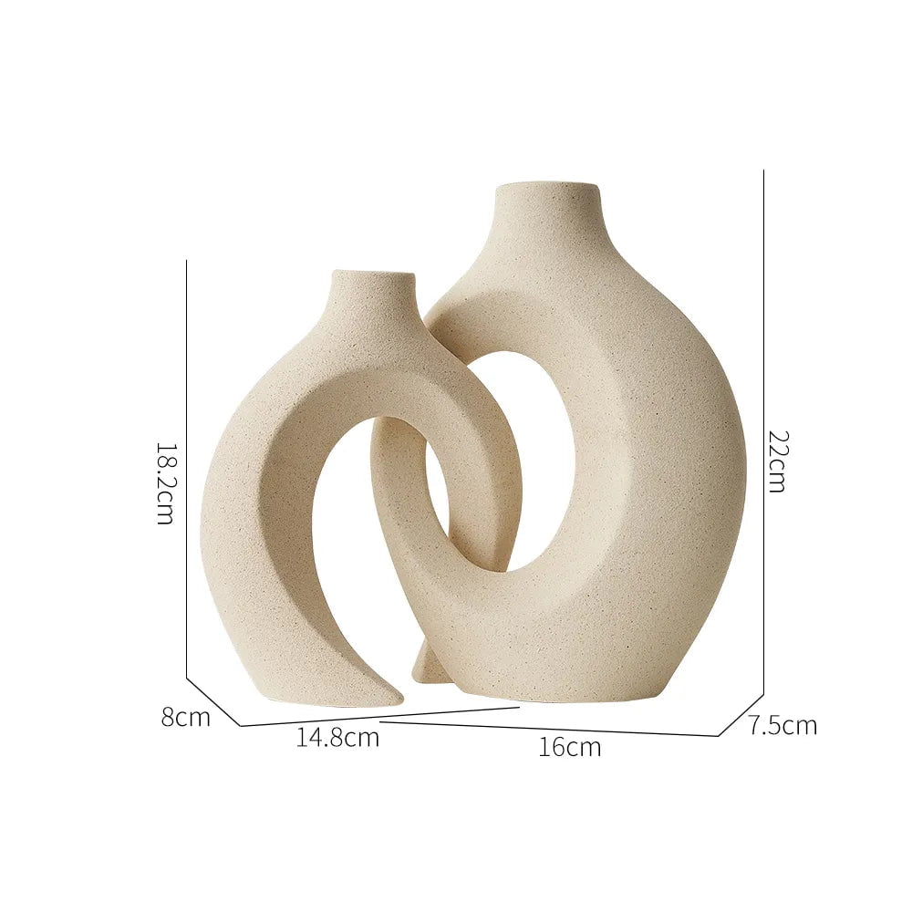 Nordic Style Ceramic Vase: Home and Office Decor, Shelf Accessories