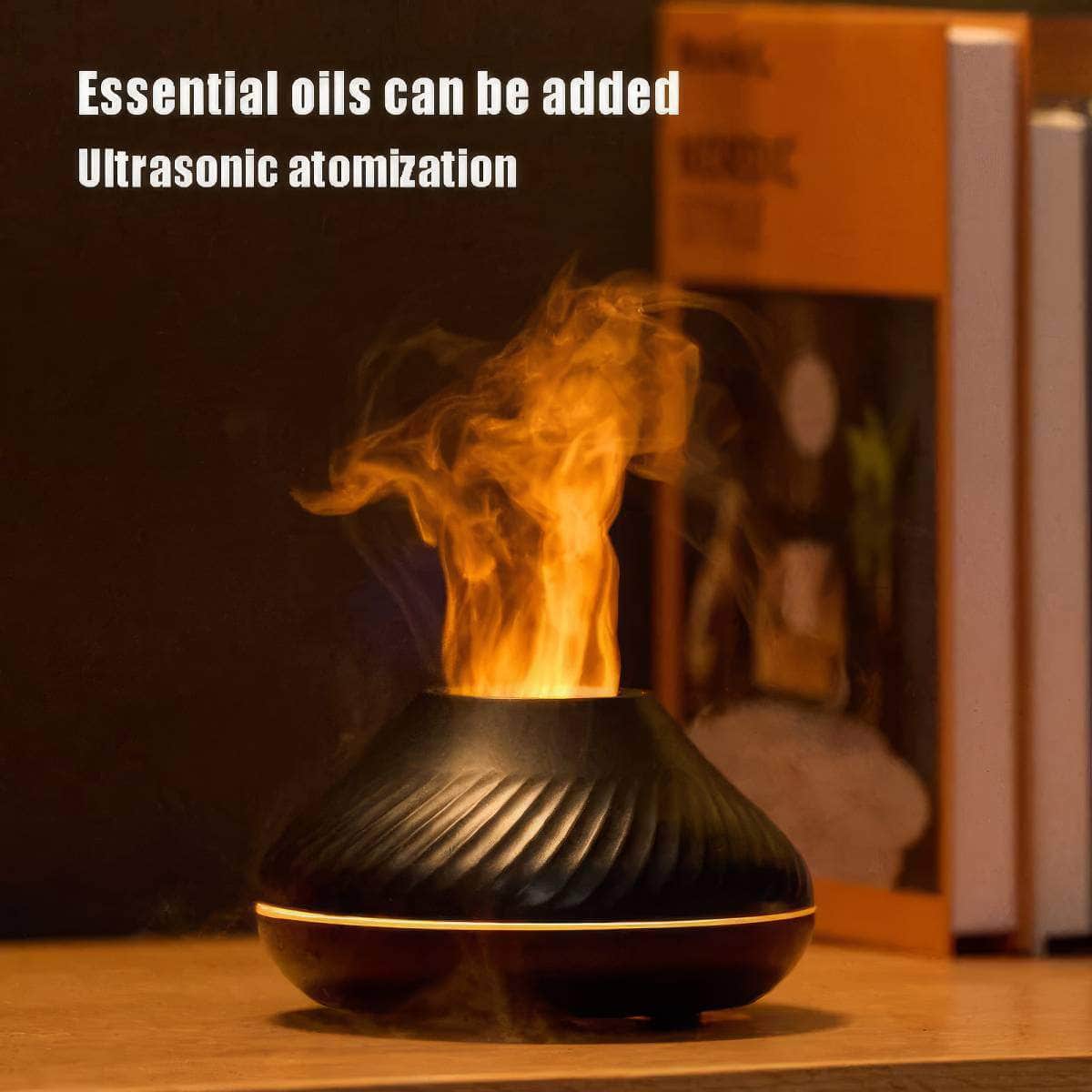 Nordic Style Flame Aromatherapy Humidifier - Desktop Home Atmosphere Light, High-Fog, Quiet, Space-Saving