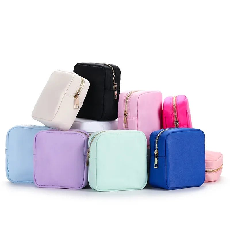 Nylon Mini Makeup Bag Waterproof Zipper Pouch