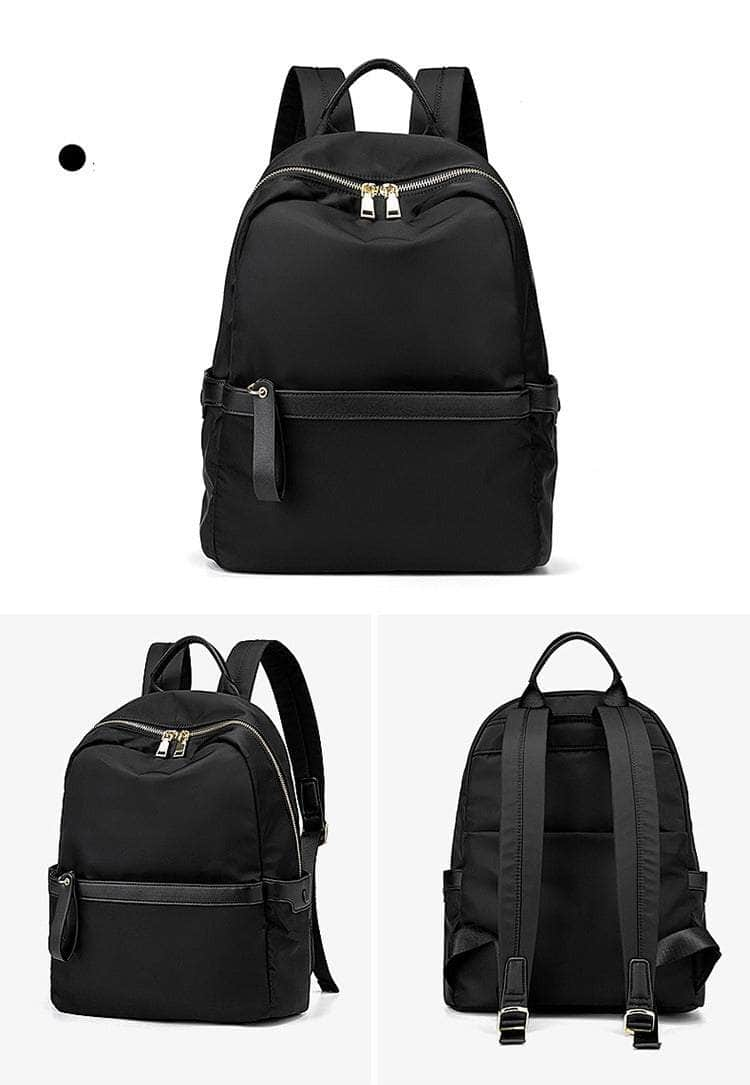 Nylon Monochrome Waterproof Backpack