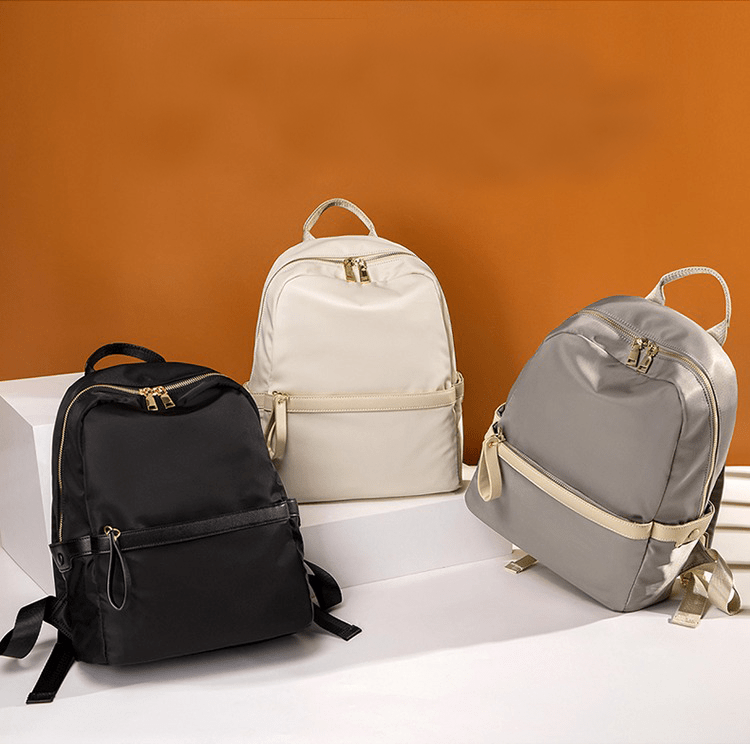 Nylon Monochrome Waterproof Backpack