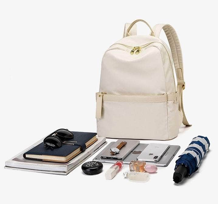 Nylon Monochrome Waterproof Backpack