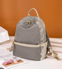 Nylon Monochrome Waterproof Backpack