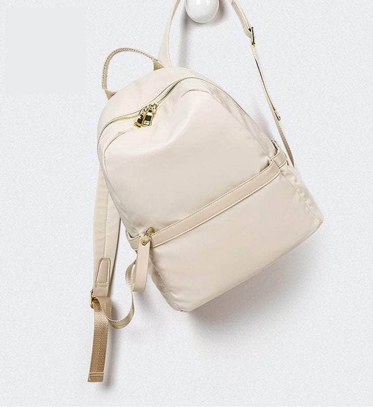 Nylon Monochrome Waterproof Backpack