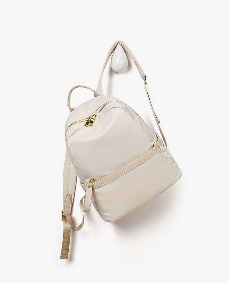 Nylon Monochrome Waterproof Backpack