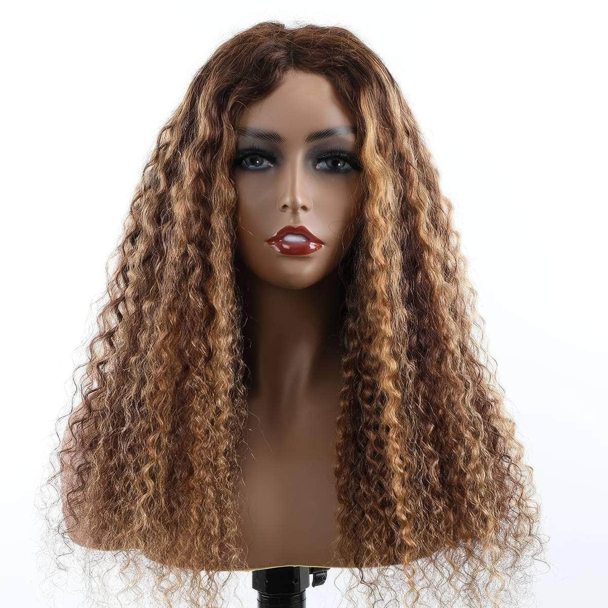 Ombre 4/27 Highlight Brazilian Water Wave Glueless Wig - Wear And Go, 6x4 HD Glueless, Human Hair, Ready To Wear, Pre-Cut