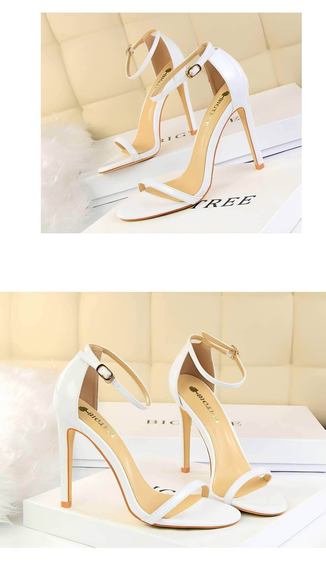 Open Toes Ankle Strap Sandal Stilettos