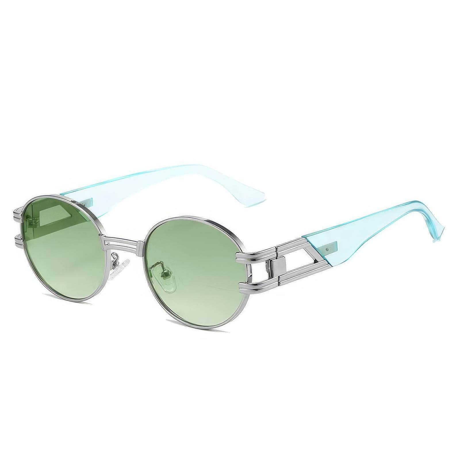 Oval Gold Metal Frame Eyewear Green / Resin