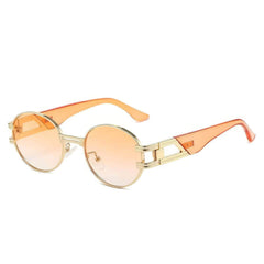 Oval Gold Metal Frame Eyewear Misty Rose / Resin