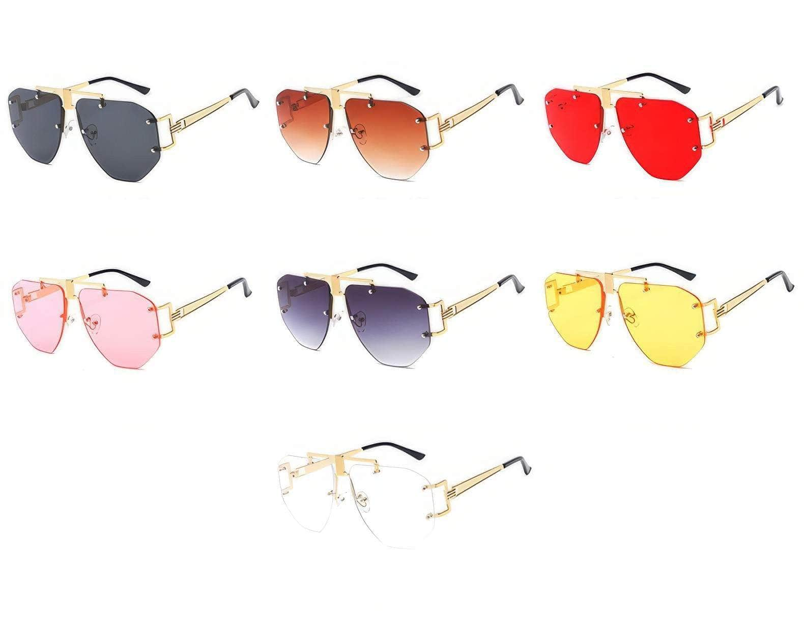 Oversize Rimless Sunglasses