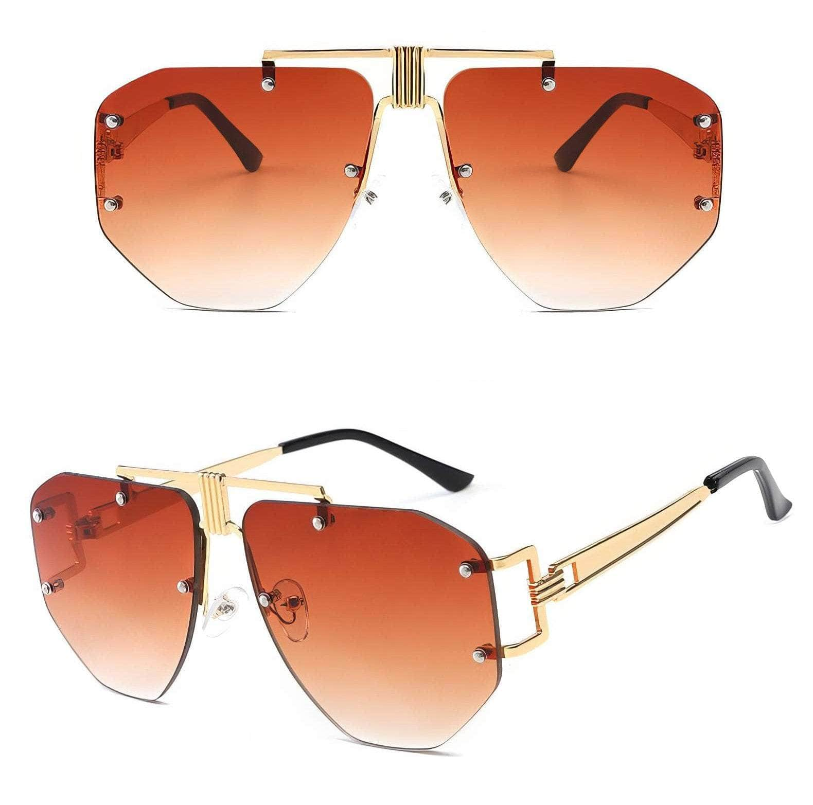 Oversize Rimless Sunglasses