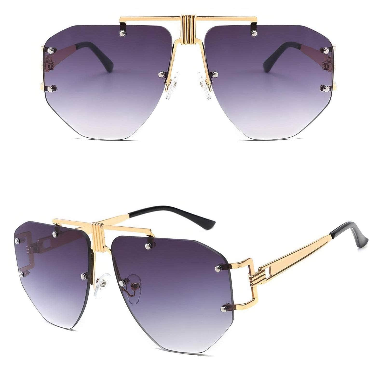 Oversize Rimless Sunglasses