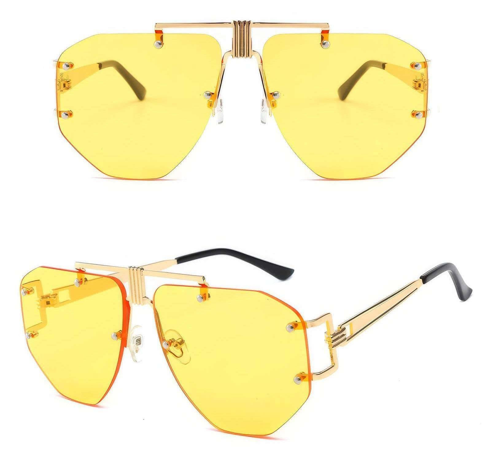 Oversize Rimless Sunglasses