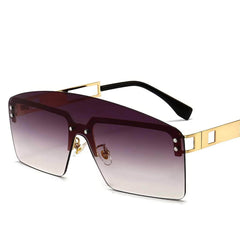 Oversized Luxury Brand Eyewear Purple / Resin