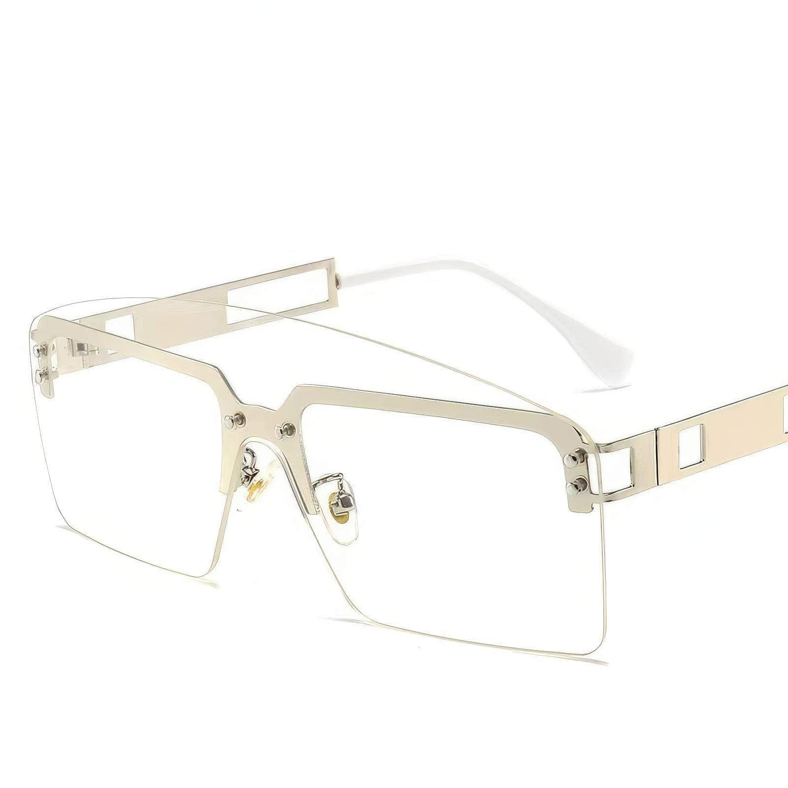 Oversized Luxury Brand Eyewear White / Resin