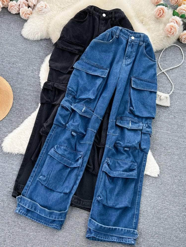 Oversized Wide Leg Cargo Pants